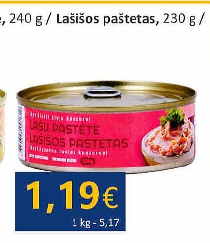 Lašišos paštetas, 230 g