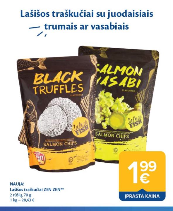 Lašišos traškučiai ZEN ZEN, 70 g