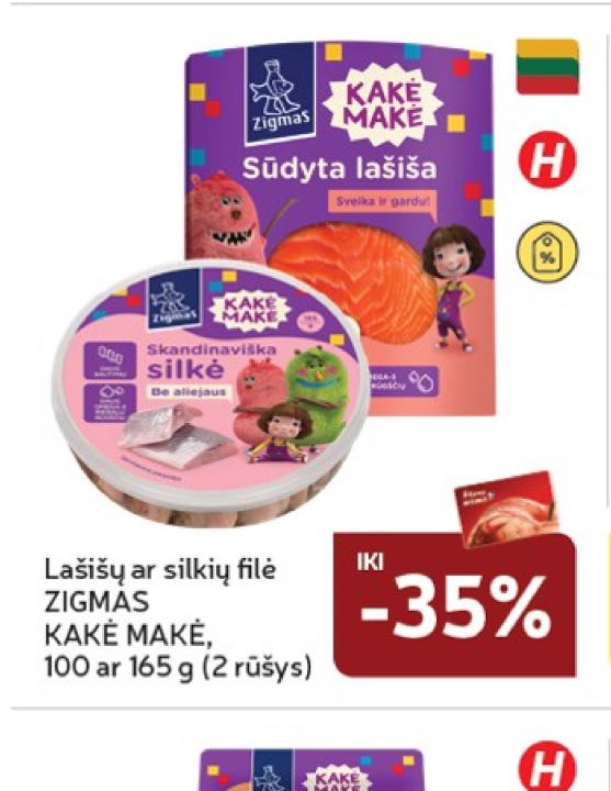 Lašišų ar silkių filė ZIGMAS KAKĖ MAKĖ, 165 g
