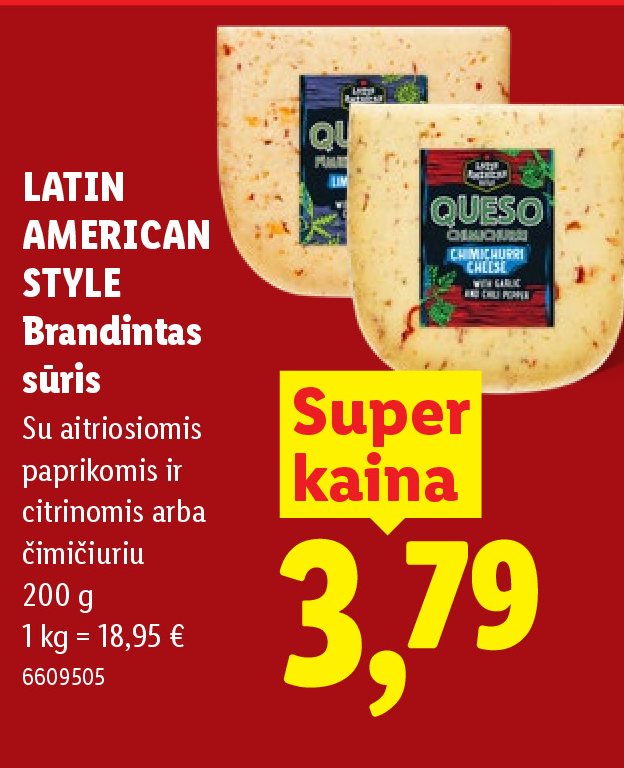 LATIN AMERICAN STYLE Brandintas sūris, 200 g