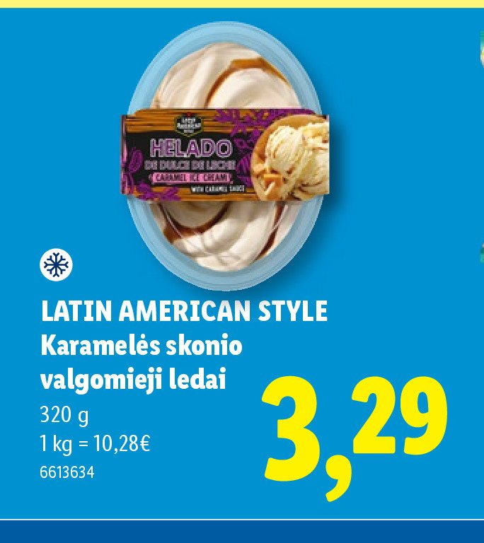 LATIN AMERICAN STYLE Karamelės skonio valgomieji ledai, 320 g