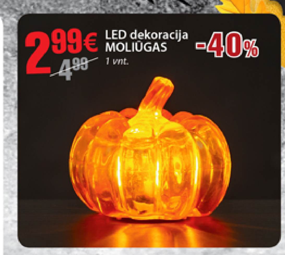 LED dekoracija MOLIŪGAS, 1 vnt