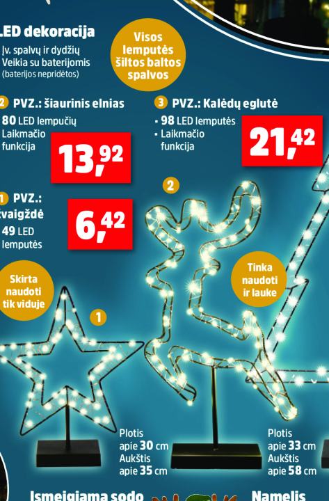 LED dekoracija PVZ.: Šiaurinis elnias, 30 cm