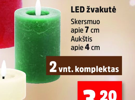 LED žvakutė, 7 cm