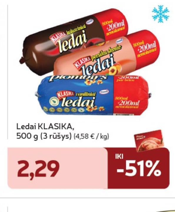Ledai KLASIKA, 500 g