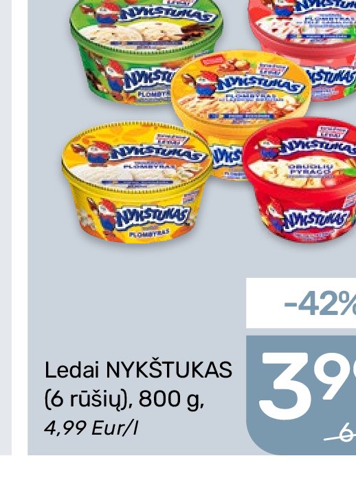 Ledai NYKŠTUKAS, 800 g