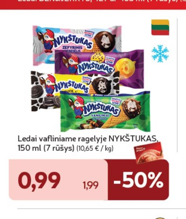 Ledai vafliniame ragelyje NYKŠTUKAS, 150 ml