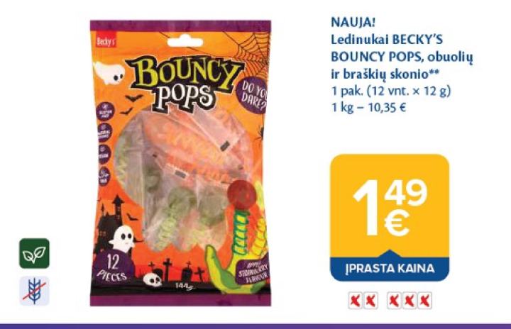 Ledinukai BECKY'S BOUNCY POPS, 12 g