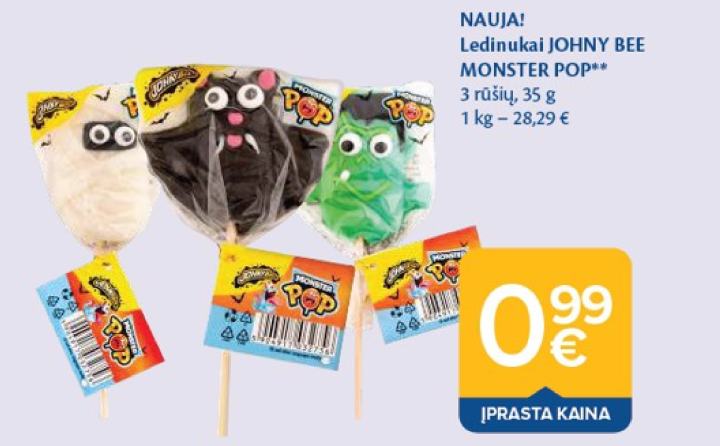 Ledinukai JOHNY BEE MONSTER POP, 35 g