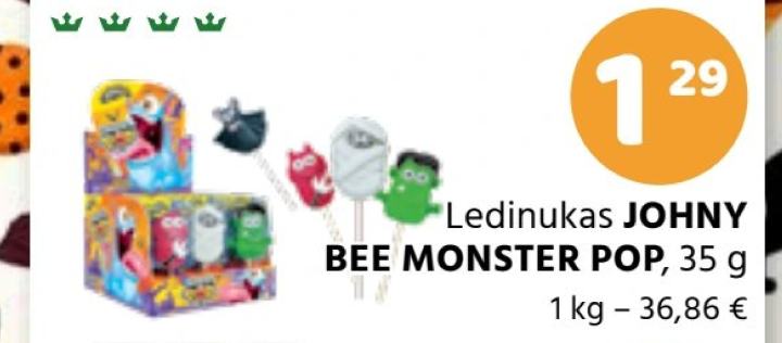 Ledinukas JOHNY BEE MONSTER POP, 35 g
