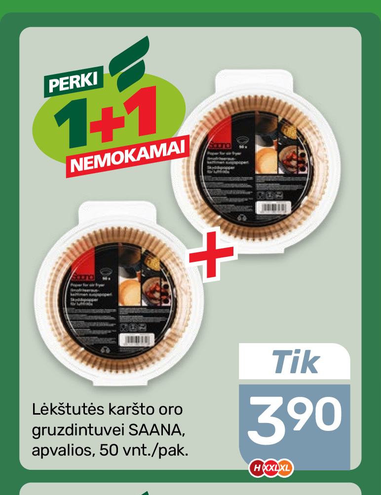 Lėkštutės karšto oro gruzdintuvei SAANA, 50 vnt