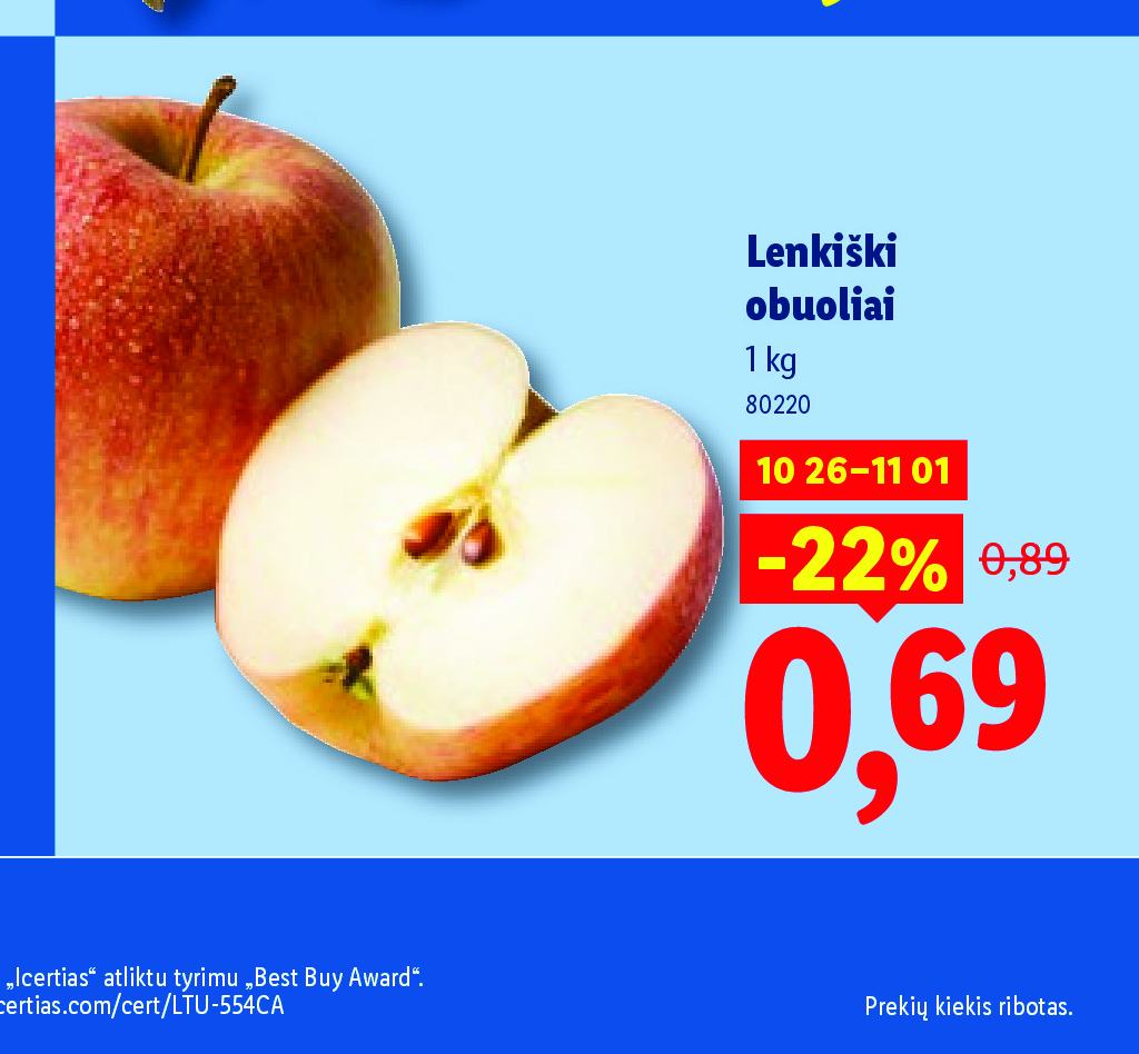 Lenkiški obuoliai, 1 kg