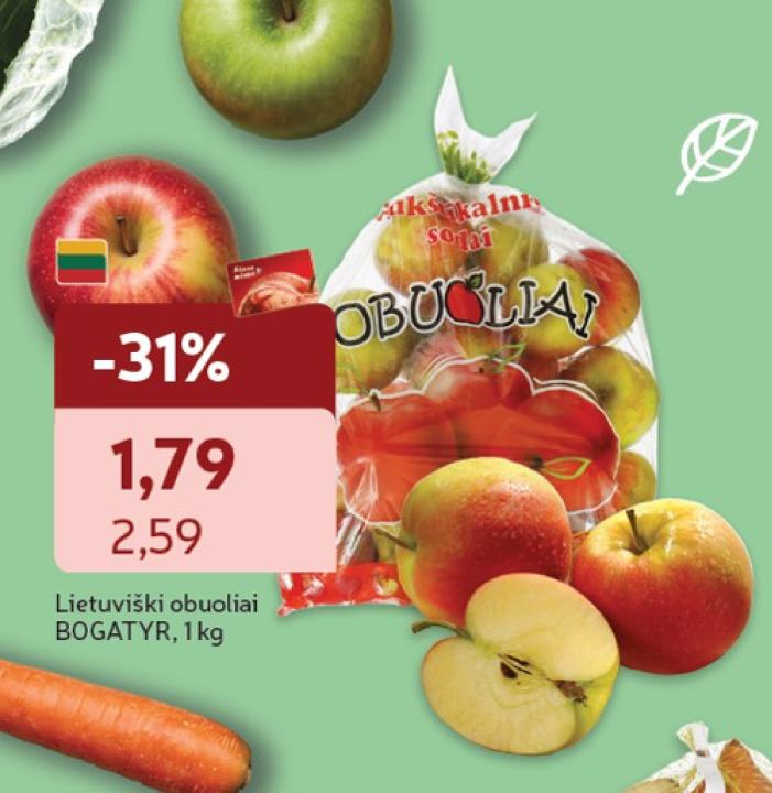 Letuviški obuoliai BOGATYR, 1 kg