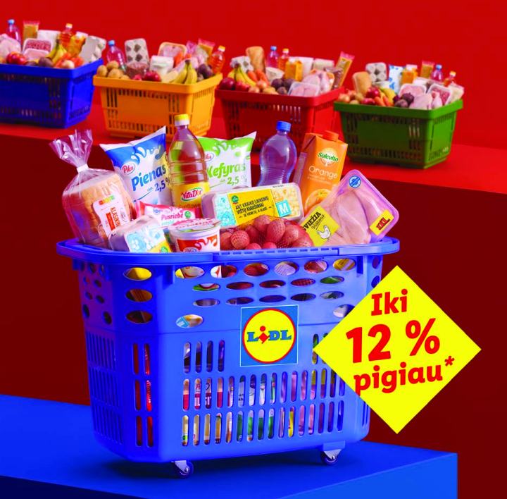 LIDL dažnio vartojimo prekių krepšelis