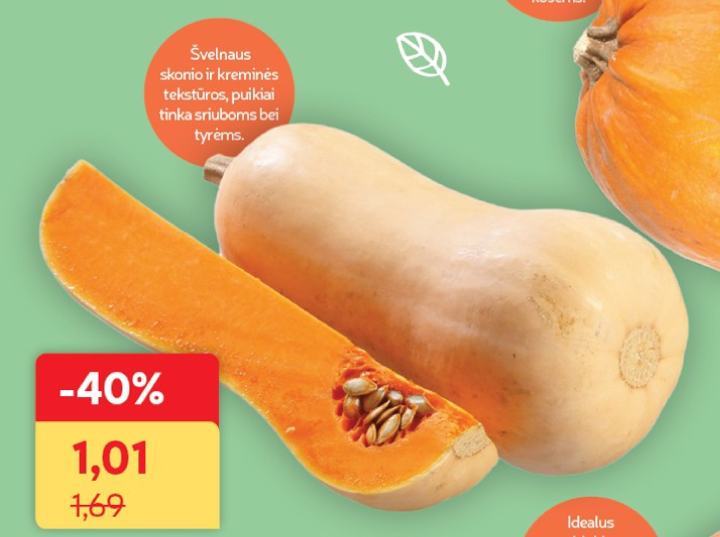 Lietuviškas sviestinis moliūgas, 1 kg