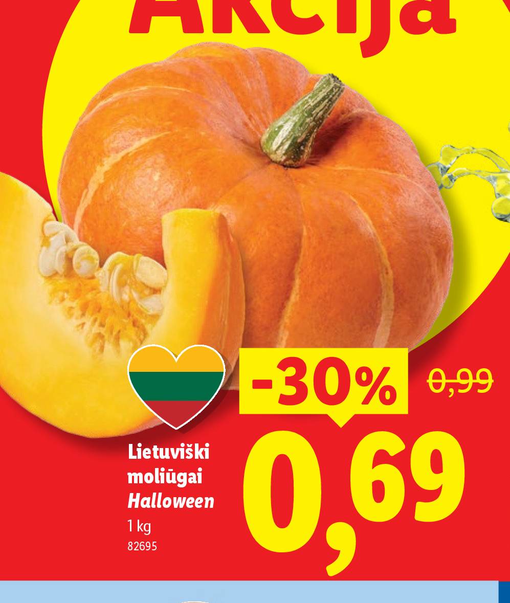 Lietuviški moliūgai Halloween, 1 kg