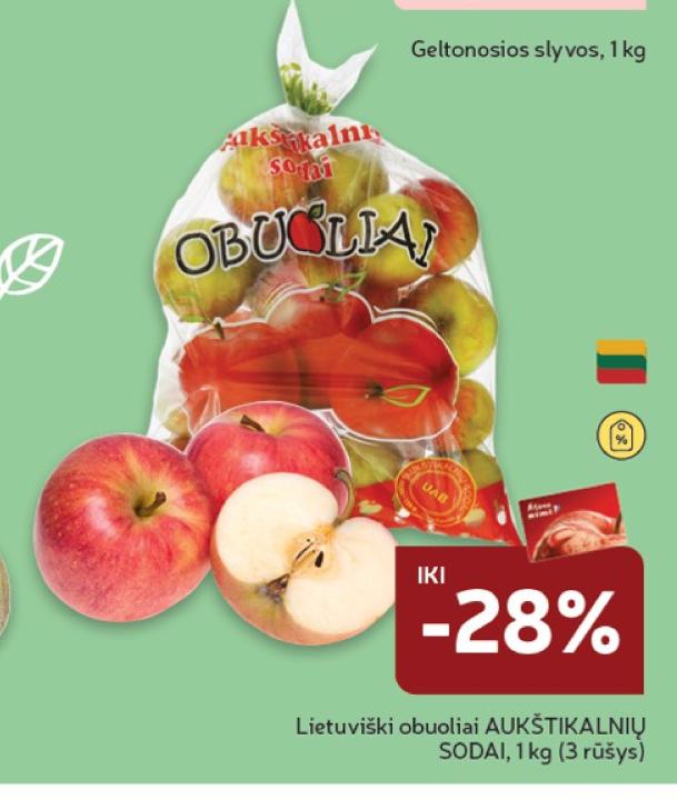 Lietuviški obuoliai AUKŠTIKALNIŲ SODAI, 1 kg