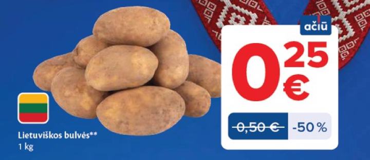 Lietuviškos bulvės, 1 kg