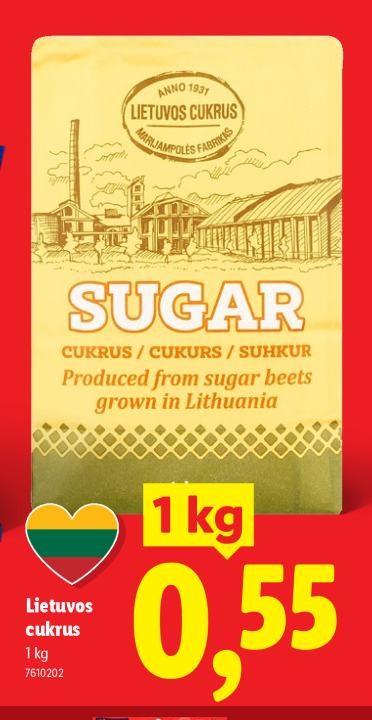 Lietuvos cukrus, 1 kg