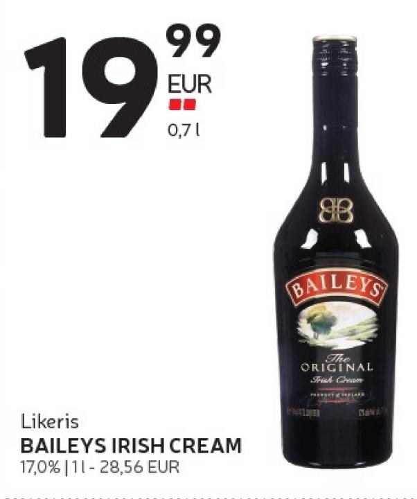 Likeris BAILEYS IRISH CREAM, 0.7 l