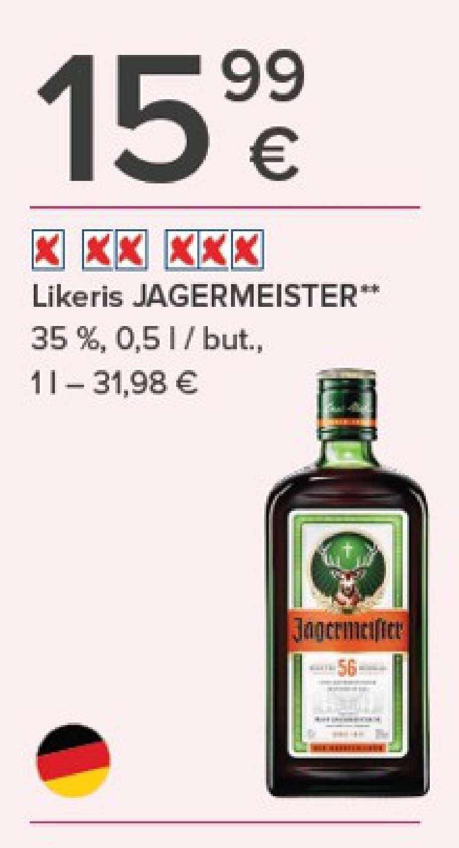 Likeris JAGERMEISTER, 0.5 l