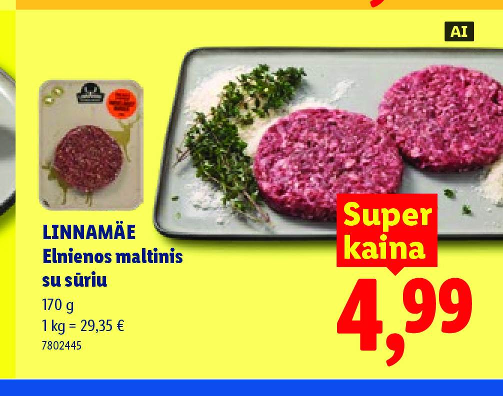 LINNAMÄE Elnienos maltinis su sūriu, 170 g