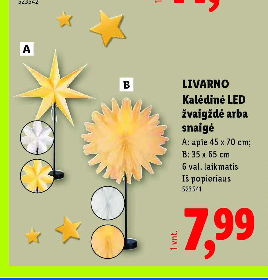 LIVARNO Kalėdinė LED žvaigždė arba snaigė