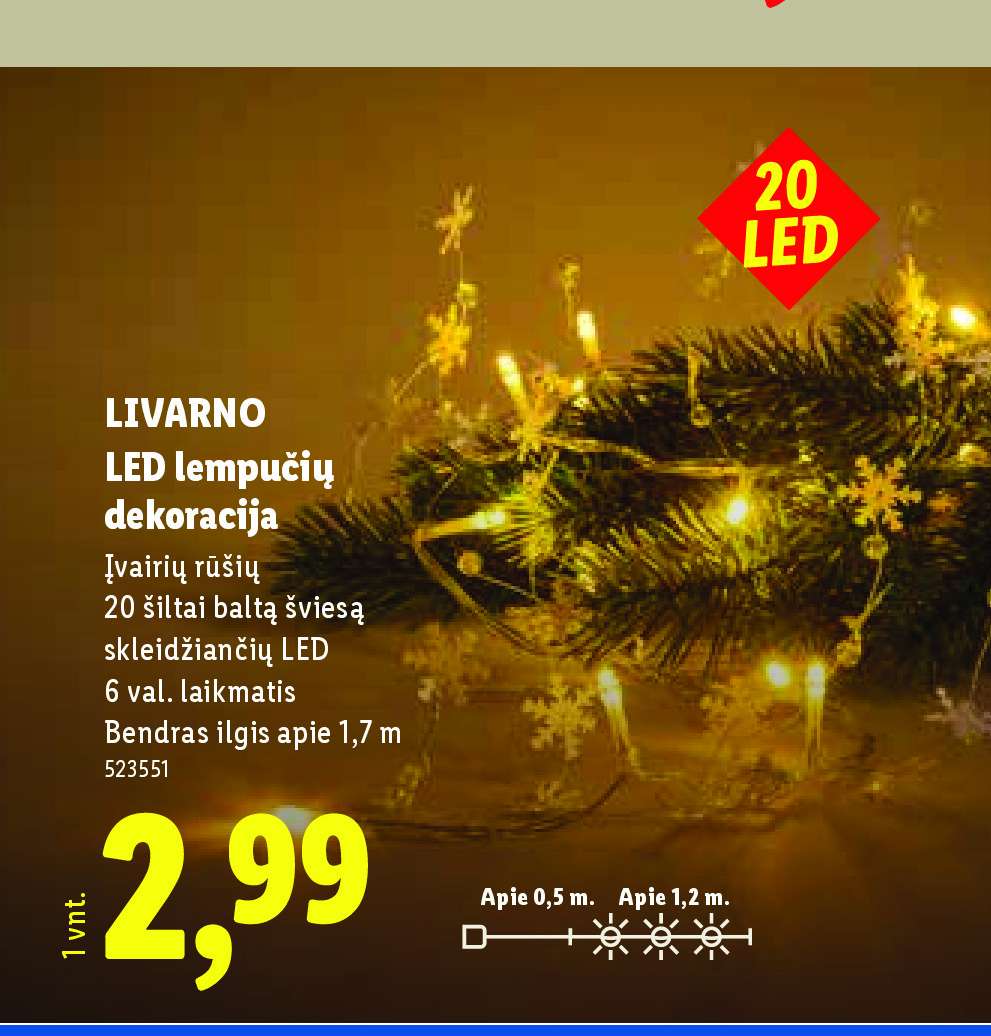 LIVARNO LED lempučių dekoracija, 1 vnt
