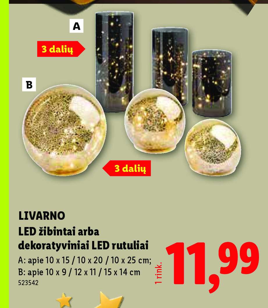 LIVARNO LED žibintai arba dekoratyviniai LED rutuliai