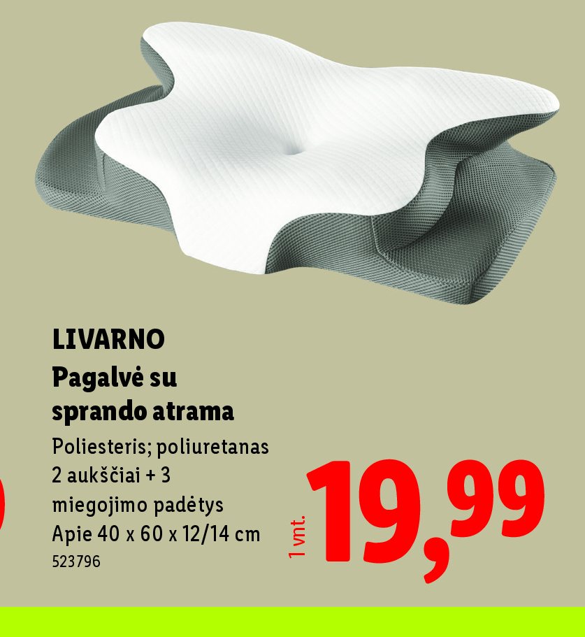 LIVARNO Pagalvė su sprando atrama, 14 cm