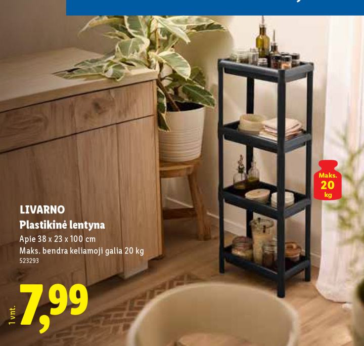 LIVARNO Plastikinė lentyna, 20 kg