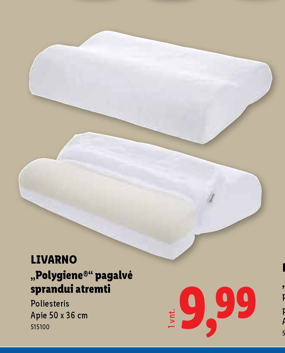 LIVARNO „Polygiene®“ pagalvė sprandui atremti, 50 x 36 cm