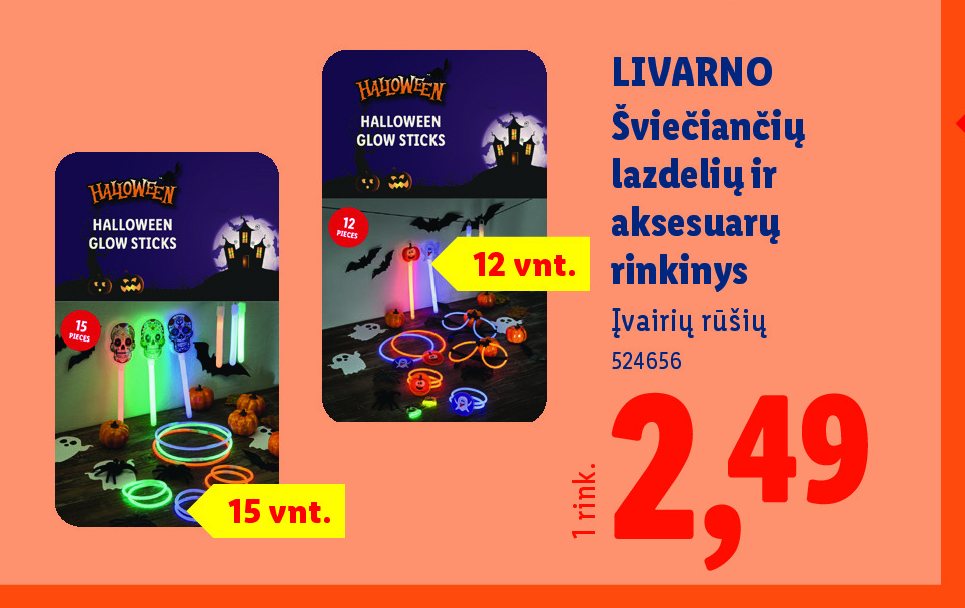 LIVARNO Šviečiančių lazdelių ir aksesuarų rinkinys