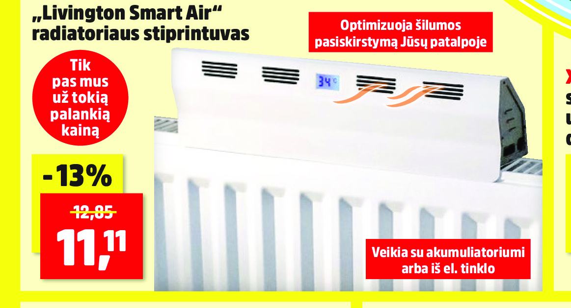 „Livington Smart Air“ radiatoriaus stiprintuvas