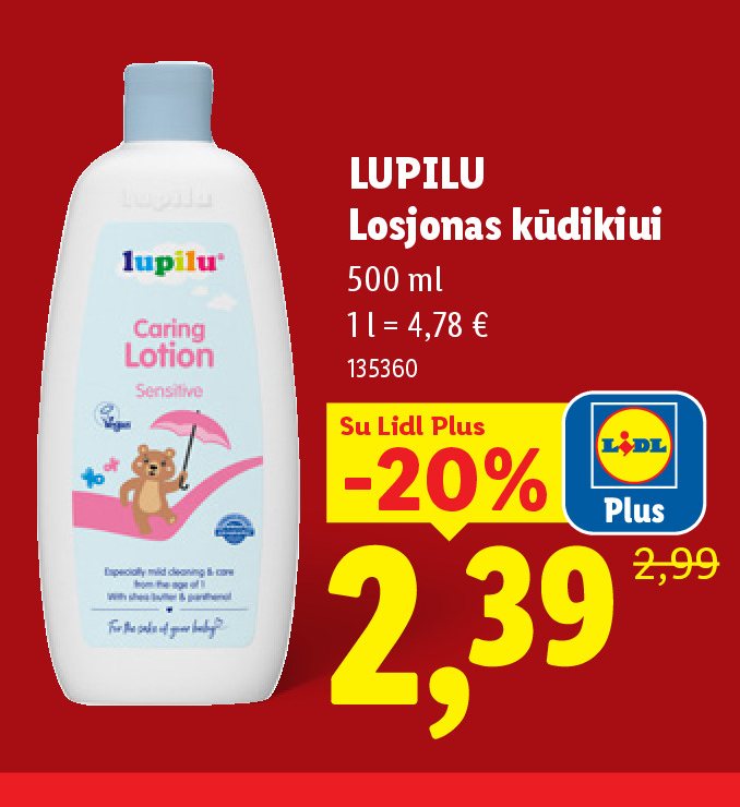 LUPILU Losjonas kūdikiui, 500 ml