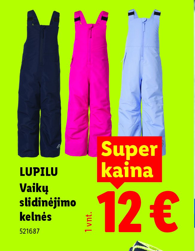 LUPILU Vaikų slidinėjimo kelnės