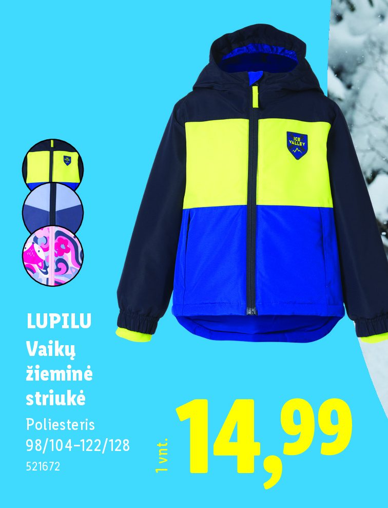 LUPILU Vaikų žieminė striukė