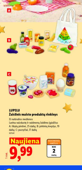 LUPILU Žaislinis maisto produktų rinkinys