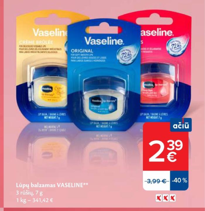 Lūpų balzamas VASELINE, 7 g