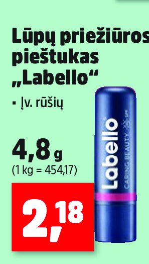 Lūpų priežiūros pieštukas „Labello“, 4.8 g