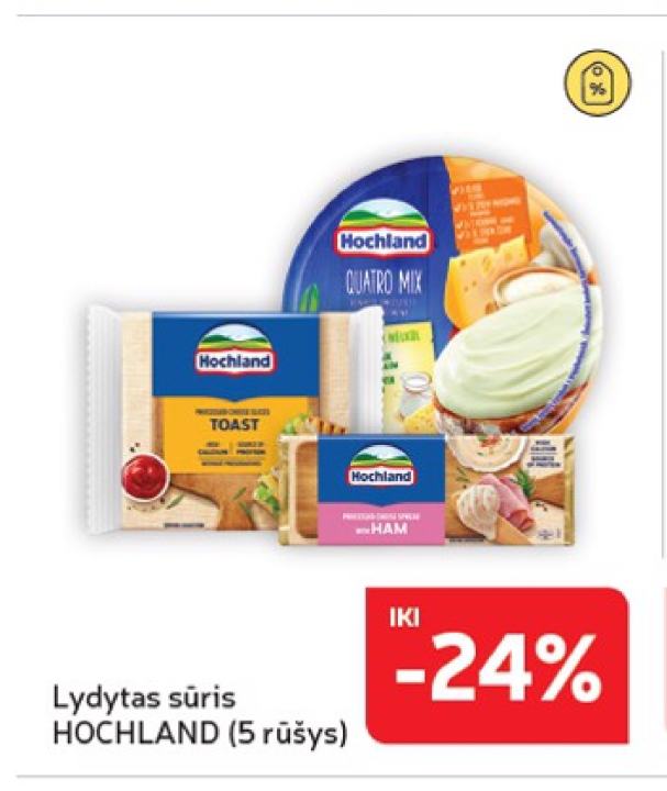 Lydytas sūris HOCHLAND