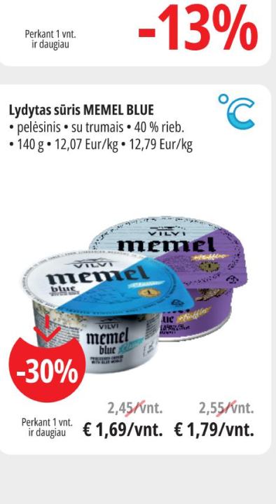 Lydytas sūris MEMEL BLUE, 140 g