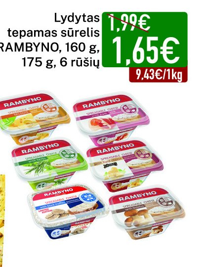 Lydytas tepamas sūrelis RAMBYNO, 160 g