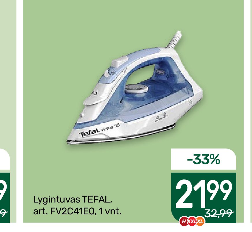 Lygintuvas TEFAL, 1 vnt