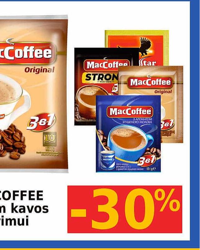 MACCOFFEE tirpiam kavos gėrimui