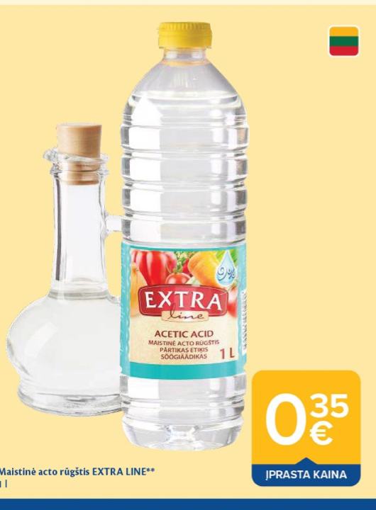 Maistinė acto rūgštis EXTRA LINE, 1 l
