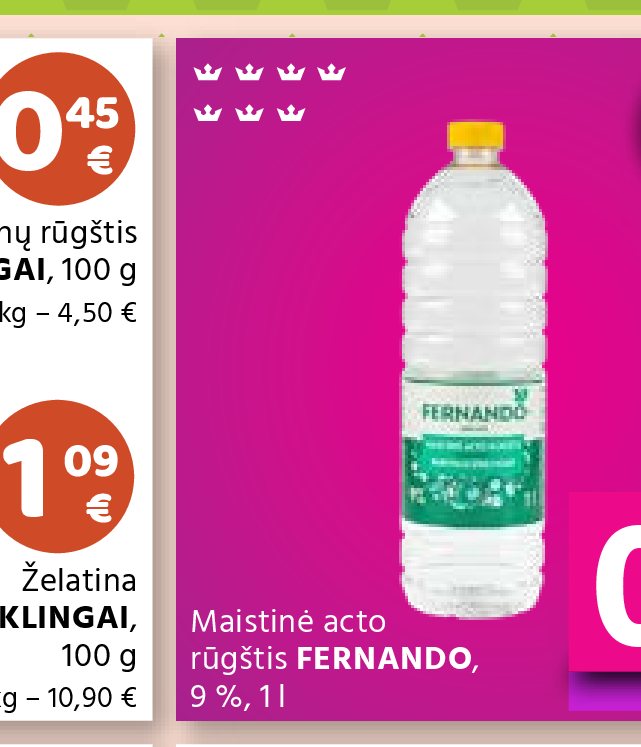 Maistinė acto rūgštis FERNANDO, 1 l
