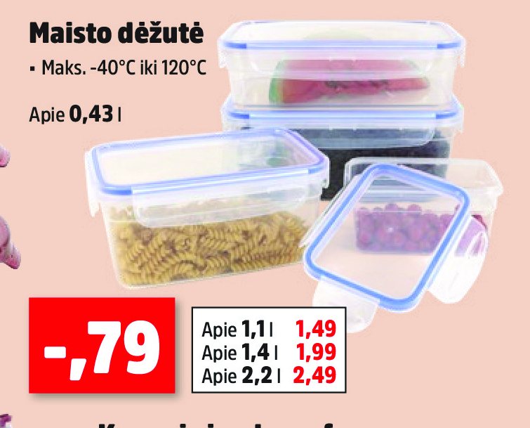 Maisto dėžutė, 0.43 l
