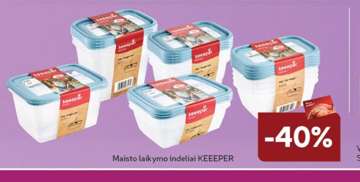 Maisto laikymo indeliai KEEEPER