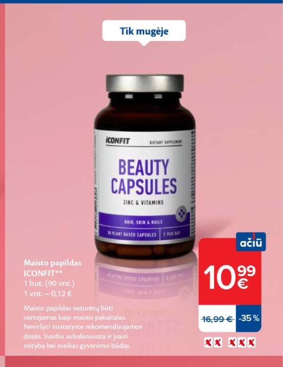 Maisto papildas ICONFIT, 90 vnt